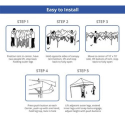 10' Steel Custom Canopy Tent – Basic Trade Show Kit with Back Wall & Half Sides