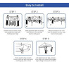 10' Steel Custom Canopy Tent – Basic Trade Show Kit with Back Wall & Half Sides