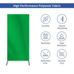 2' x 6.5' Economy Green Screen Backdrop Stands