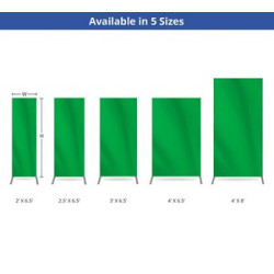 2' x 6.5' Economy Green Screen Backdrop Stands