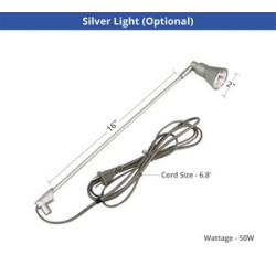 Silverstep Tabletop 24'' Retractable Banner Stand Package with SilverStep Light (24" x 54")