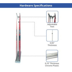 Double sided retractable banner stand - Hardware only (30" x 78")