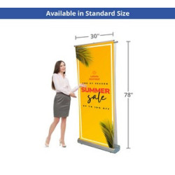 Double sided retractable banner stand - Hardware only (30" x 78")