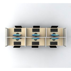 SEG Desktop Dividers - 6 Desk (3.5' x 11' x 2')