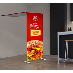 L shaped Tube Arch Fabric Display (Graphic only)