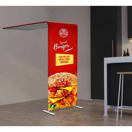 L shaped Tube Arch Fabric Display (Graphic only)