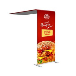 L shaped Tube Arch Fabric Display (Graphic only)