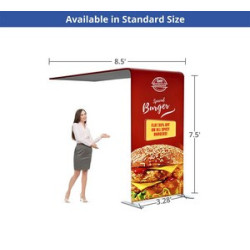 L shaped Tube Arch Fabric Display (Graphic only)