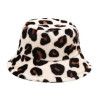 New Plush Leopard Pattern Bucket Hat Winter