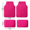 4 Pieces of Luxurious Pink Sparkling Leather Car Mats