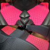 4 Pieces of Luxurious Pink Sparkling Leather Car Mats