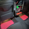 4 Pieces of Luxurious Pink Sparkling Leather Car Mats