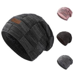 Acrylic Warm stretch-knit beanie