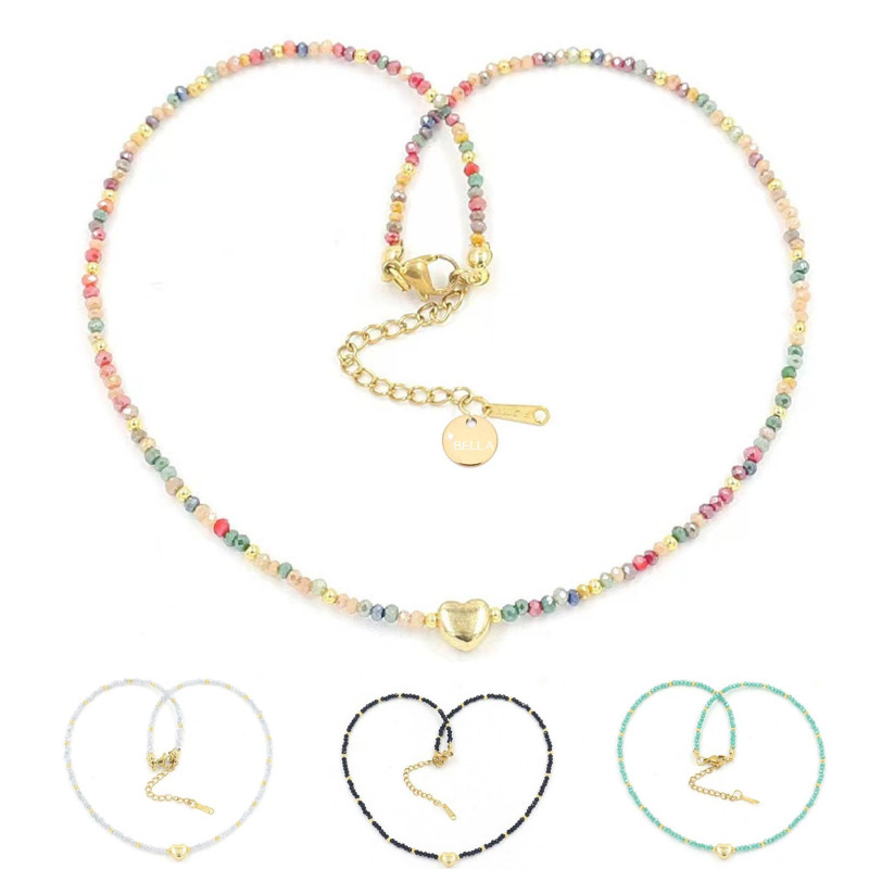 Colorful Mini Crystal Beaded Necklace
