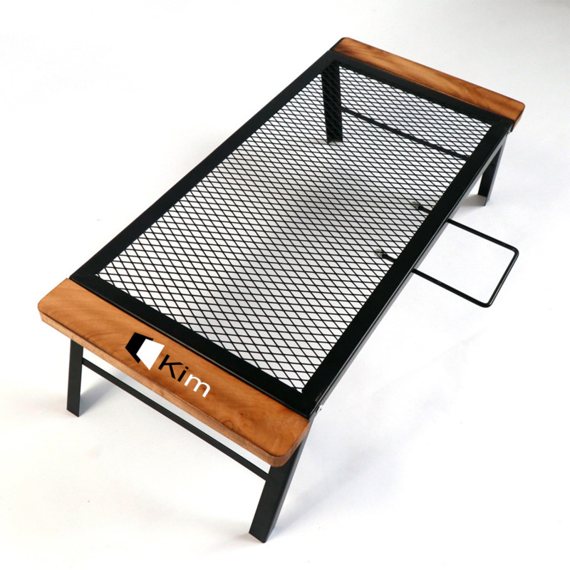 Collapsible Barbecue Iron Table With Handle