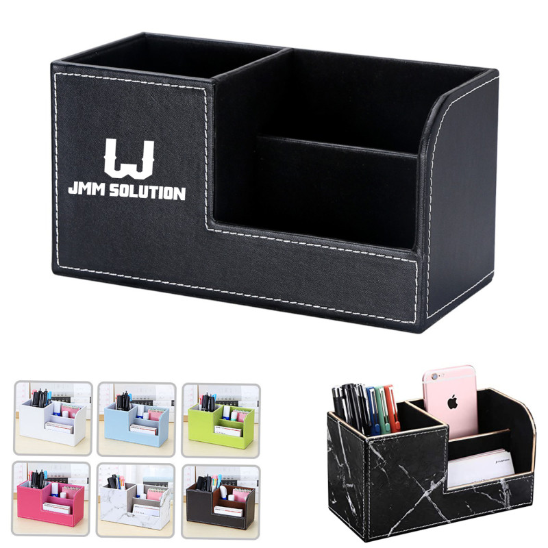PU Leather Desk Organizer