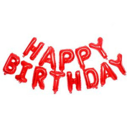 16" Happy Birthday Balloons Banner 3D Mult Package