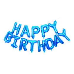 16" Happy Birthday Balloons Banner 3D Mult Package