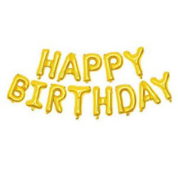 16" Happy Birthday Balloons Banner 3D Mult Package