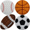 Silicone Pop Bubble Football Rugby Soccer Sensory Fidget Toy