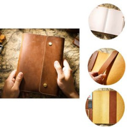 Cowhide Hand Ledger Notebook