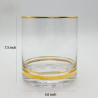 Household whiskey gold-edged glass