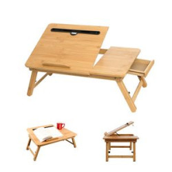 Bamboo Laptop Desk Serving Bed Tray