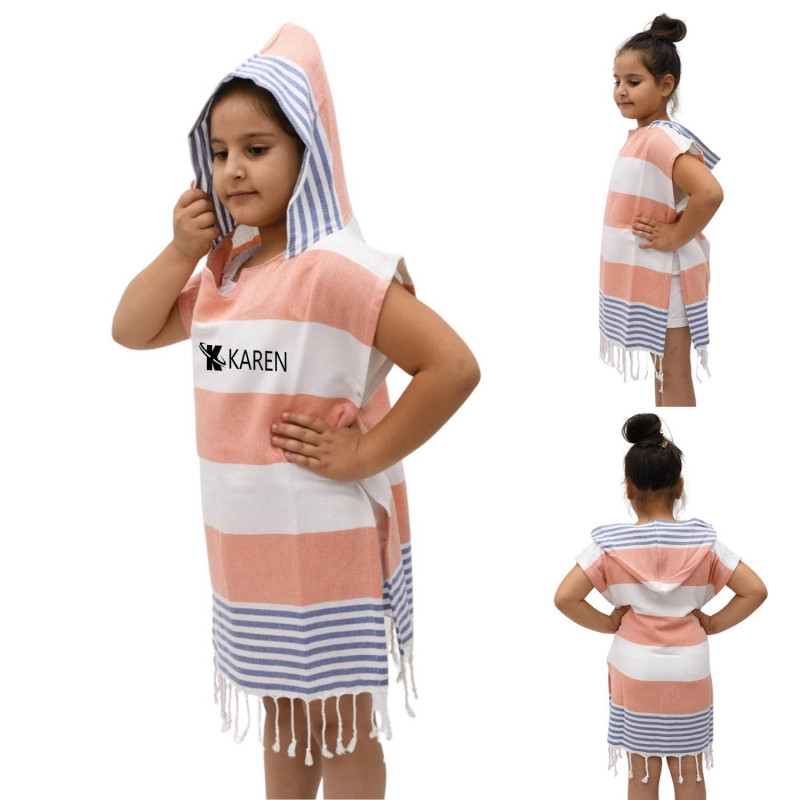 Hooded Poncho Kid Beach Towel