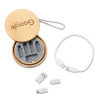 Bamboo Storage Box with Fast Charging Cable Kit