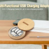 Bamboo Storage Box with Fast Charging Cable Kit
