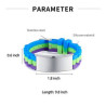 Silicone stainless steel multi-color bracelet