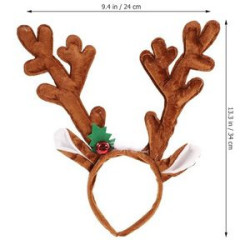 Christmas fabric antler headband