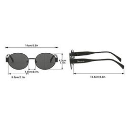 Oval-Shaped Stylish Metal Sunglasses