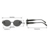 Oval-Shaped Stylish Metal Sunglasses