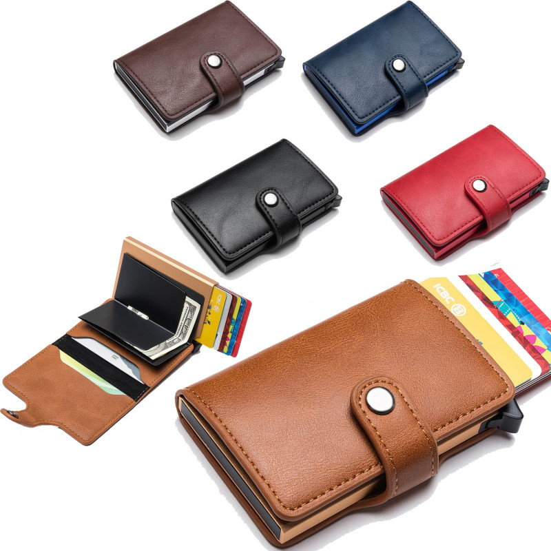Minimalist Leather Wallet RFID Blocking