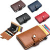 Minimalist Leather Wallet RFID Blocking