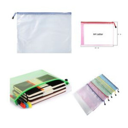 Zipper Mesh Document Pouch Bag