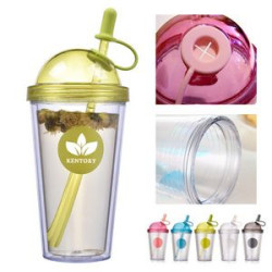 Plastic Cups Tumbler With Straw And Lid