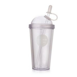 Plastic Cups Tumbler With Straw And Lid
