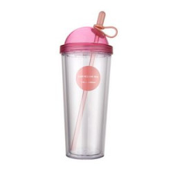 Plastic Cups Tumbler With Straw And Lid