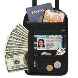 Neck Wallet Rfid Blocking Passport Holder