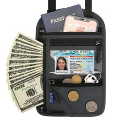 Neck Wallet Rfid Blocking Passport Holder