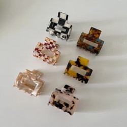 Plastic Small square acetate hair clip