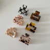 Plastic Small square acetate hair clip