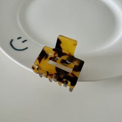 Plastic Small square acetate hair clip