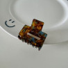 Plastic Small square acetate hair clip