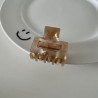 Plastic Small square acetate hair clip