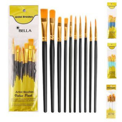 Plastic Set of 10 pole oil brushes