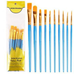 Plastic Set of 10 pole oil brushes