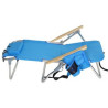 Outdoor Portable Folding Beach Chair with wooden armrest